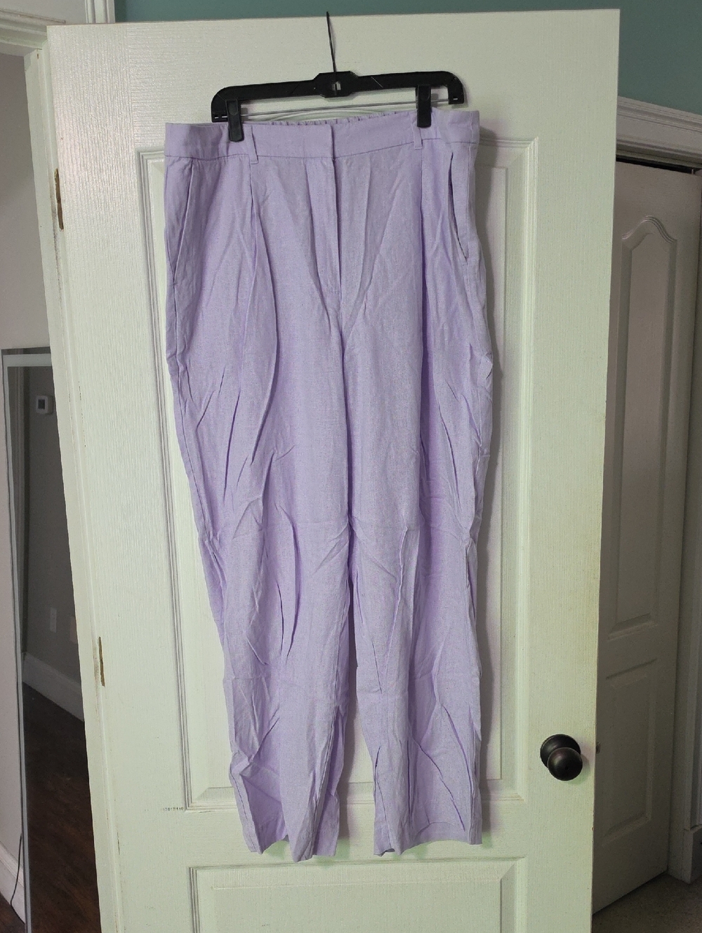 Old Navy Light Lavender High-Waist Wide-Leg Women’s Linen Pants